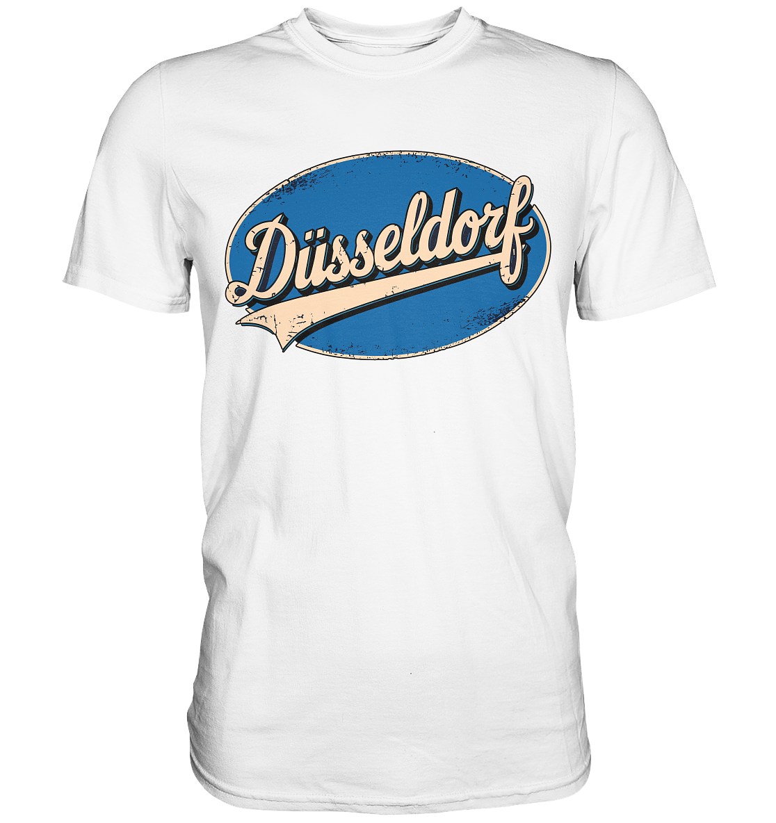 Düsseldorf Logo Retro – Stilvolle Nostalgie trifft modernen Look - Premium Shirt
