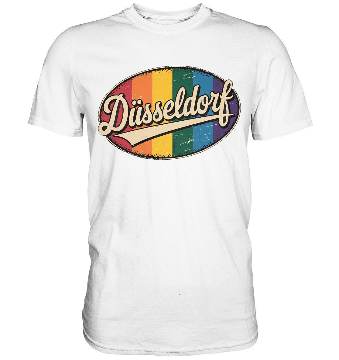 Düsseldorf Logo Retro – LGBTQ Style - Premium Shirt
