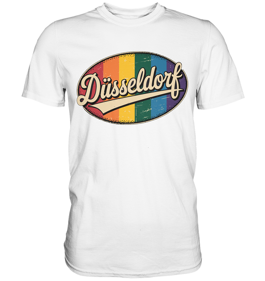 Düsseldorf Logo Retro – LGBTQ Style - Premium Shirt