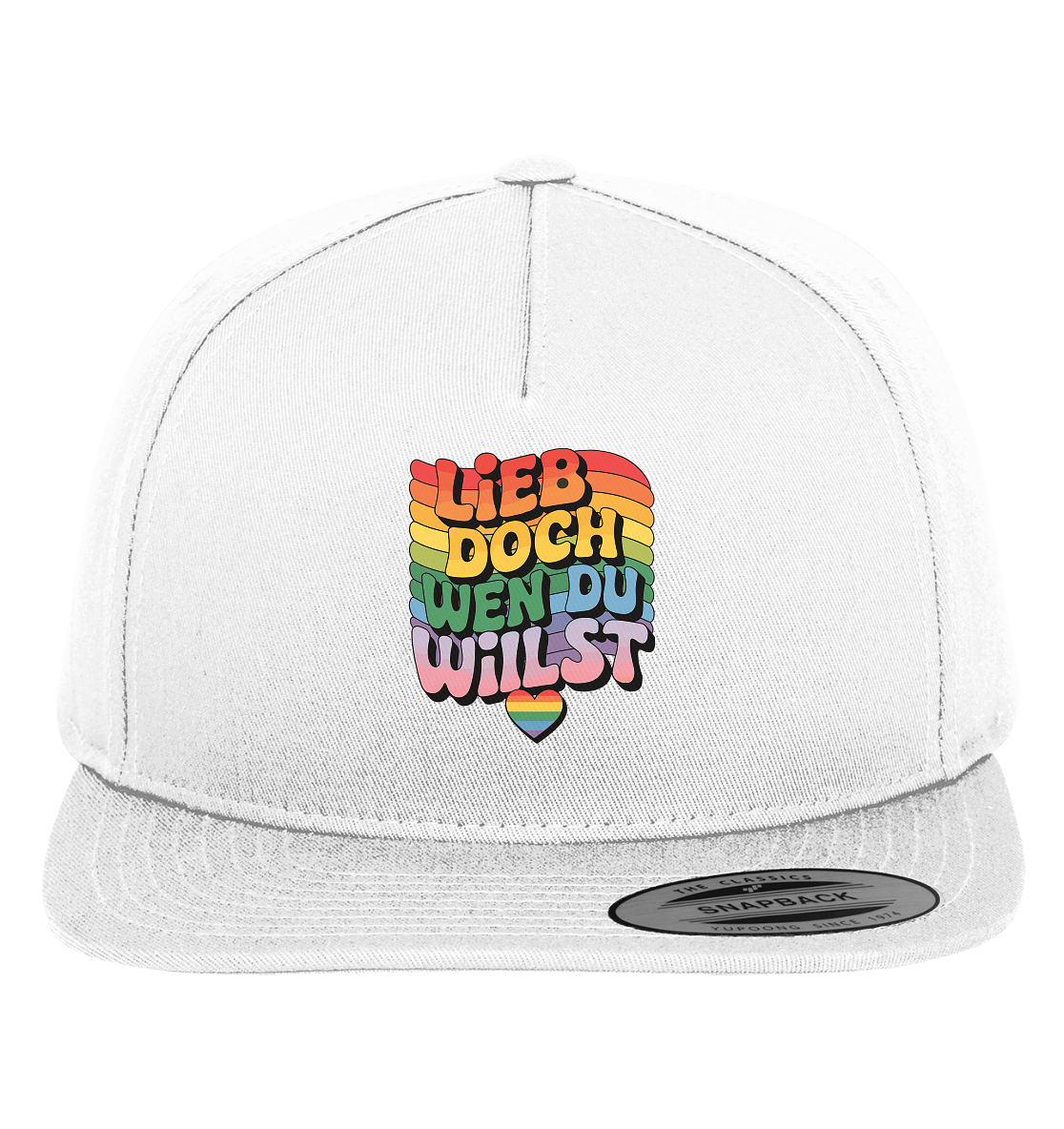"Lieb doch, wen du willst" – LGBTQ-Design - Premium Snapback