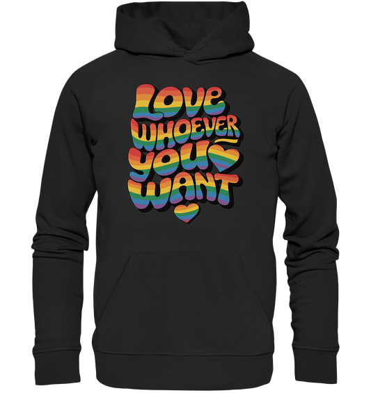 "Love whoever you want" – LGBTQ-Design - Premium Unisex Hoodie