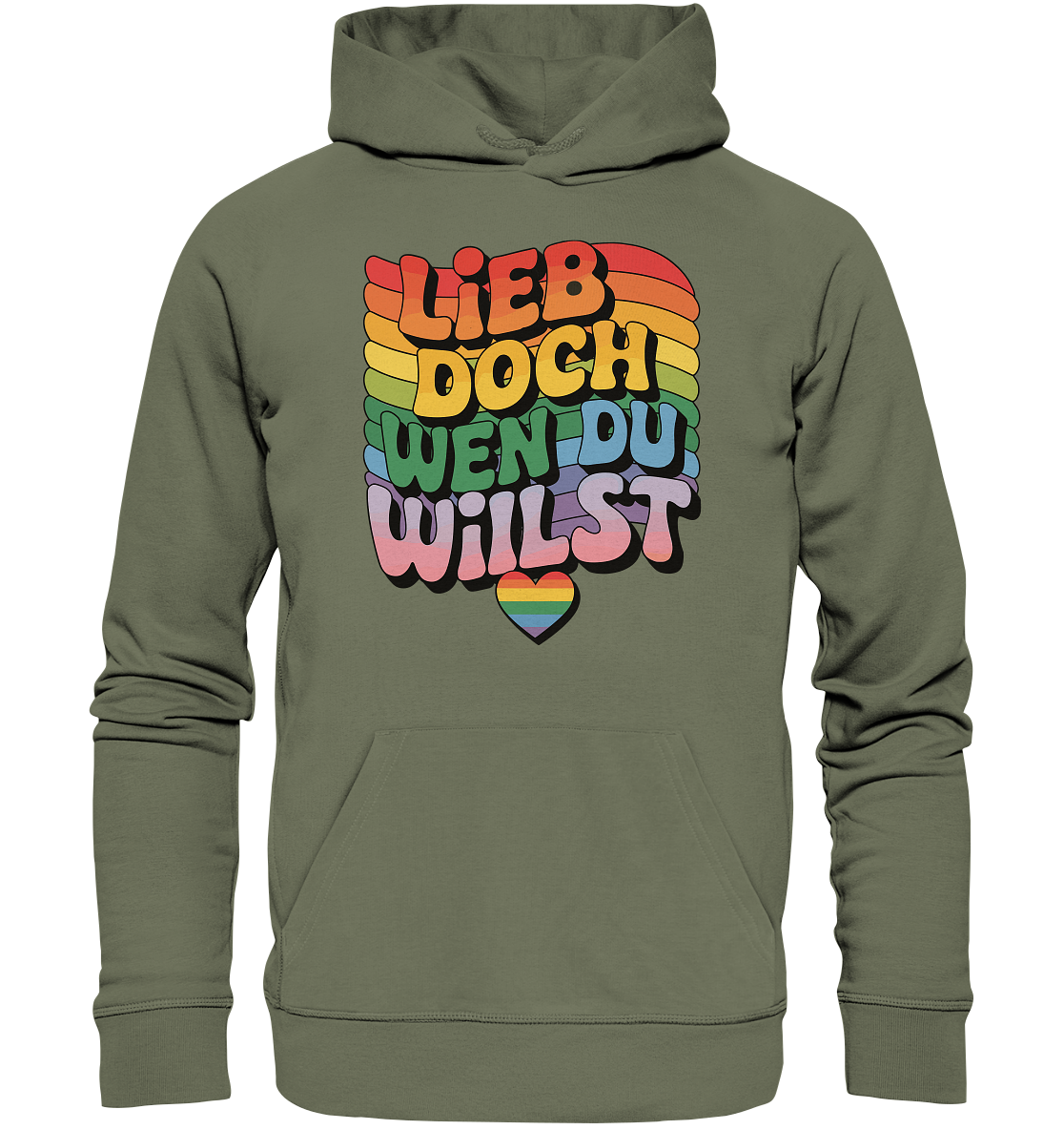 "Lieb doch, wen du willst" – LGBTQ-Design - Premium Unisex Hoodie