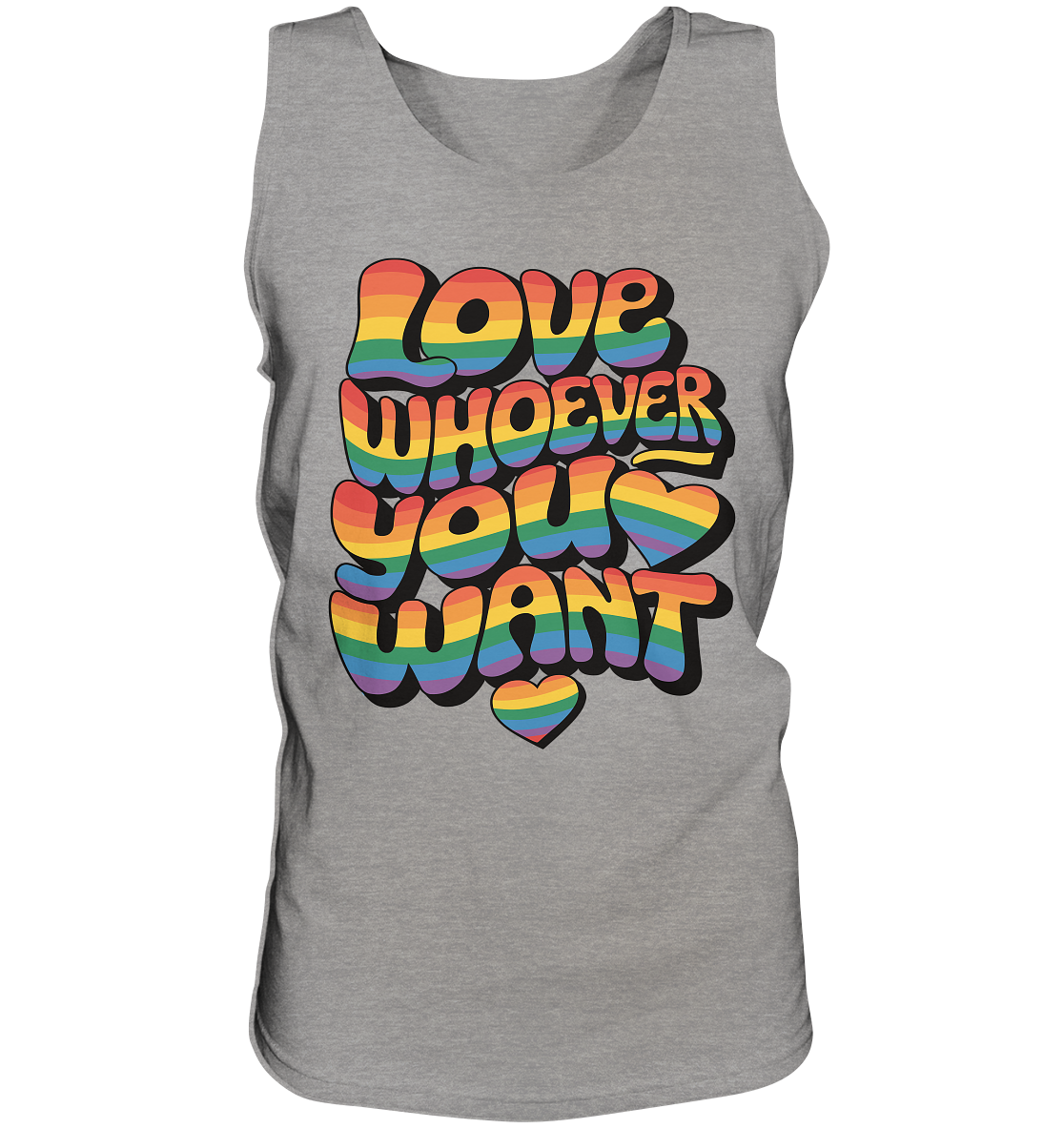 "Love whoever you want" – LGBTQ-Design - Relaxed Tank Top
