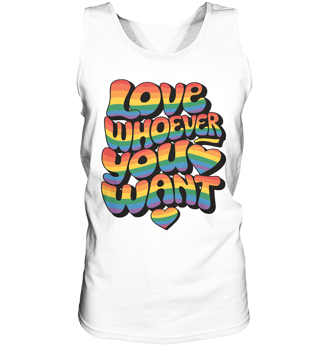 "Love whoever you want" – LGBTQ-Design - Relaxed Tank Top