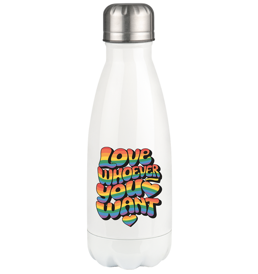 "Love whoever you want" – LGBTQ-Design - Thermoflasche 350ml