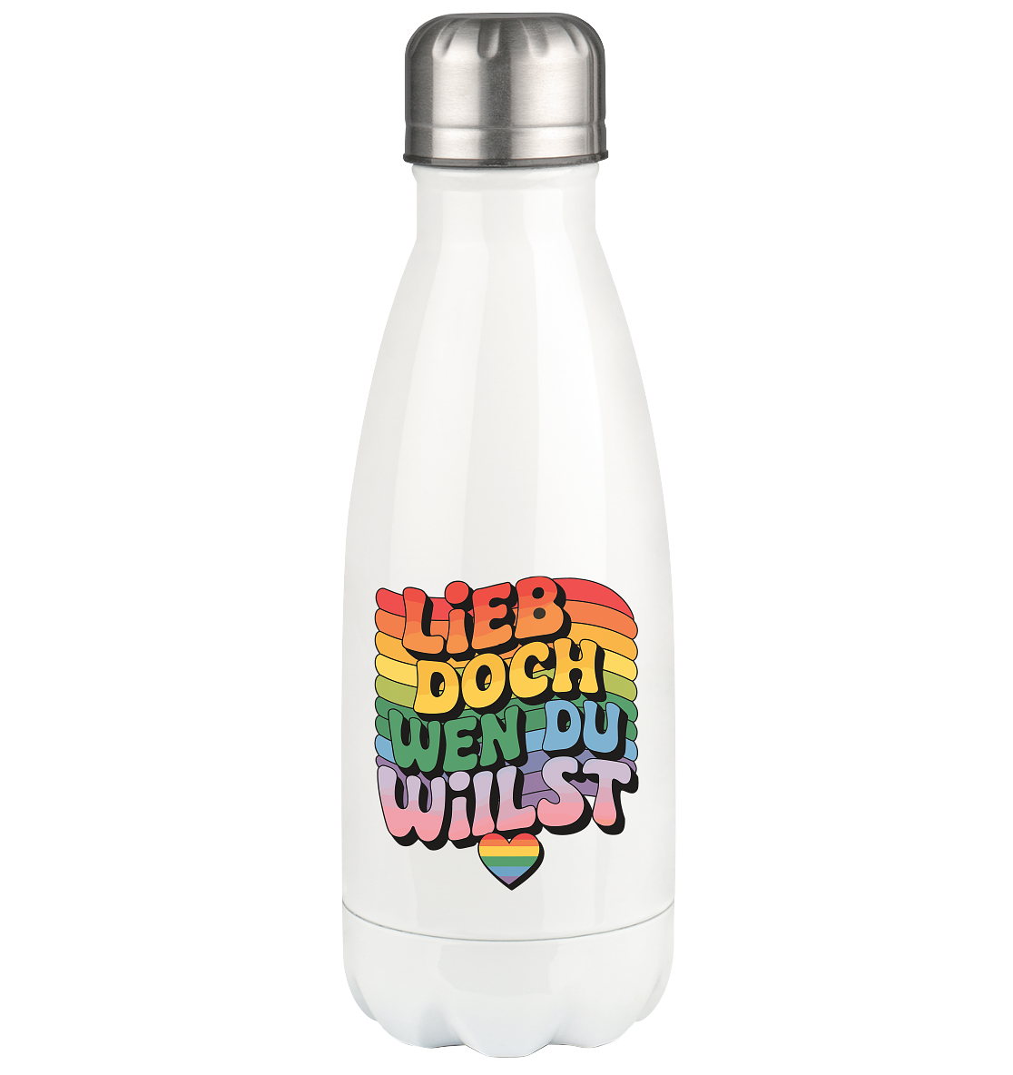 "Lieb doch, wen du willst" – LGBTQ-Design - Thermoflasche 350ml