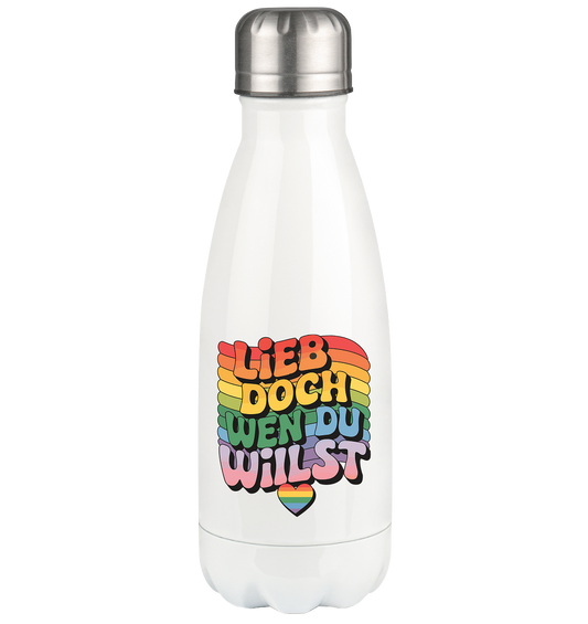 "Lieb doch, wen du willst" – LGBTQ-Design - Thermoflasche 350ml
