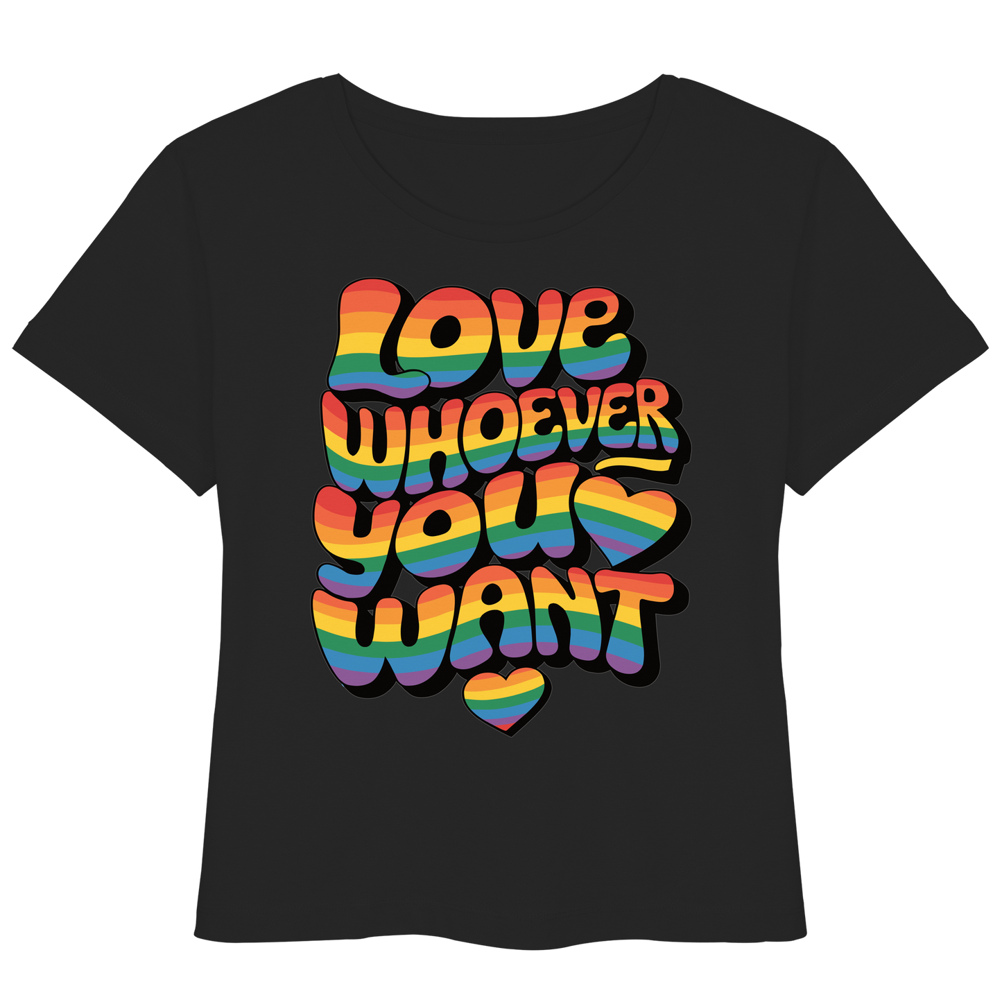"Love whoever you want" – LGBTQ-Design - Womens Organic Lightweight T-Shirt