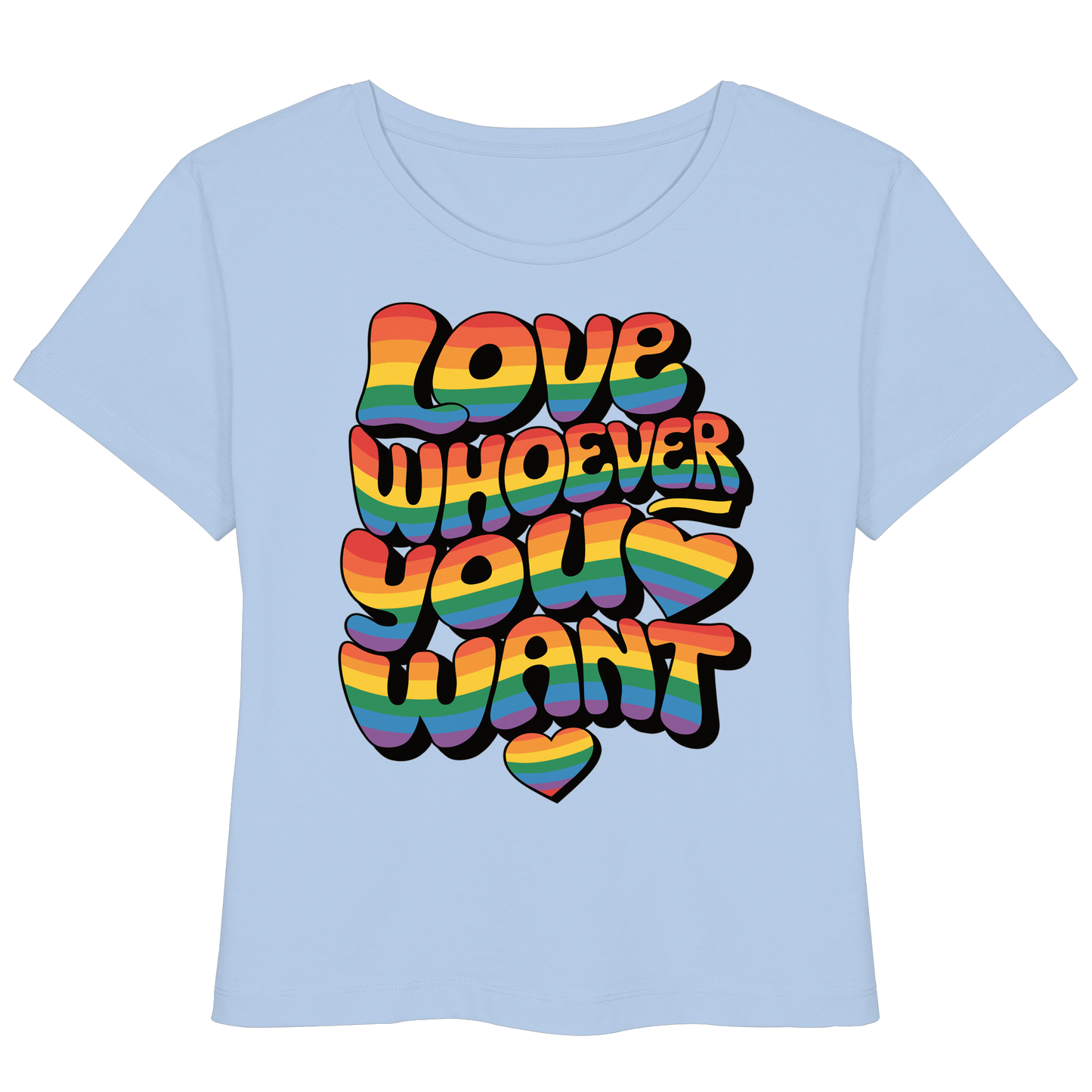 "Love whoever you want" – LGBTQ-Design - Womens Organic Lightweight T-Shirt