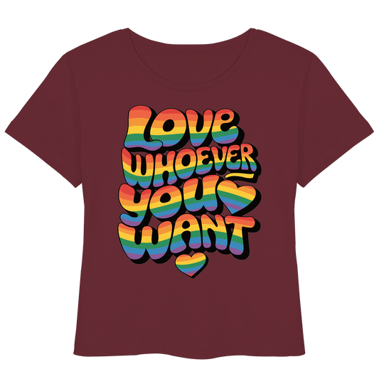 "Love whoever you want" – LGBTQ-Design - Womens Organic Lightweight T-Shirt