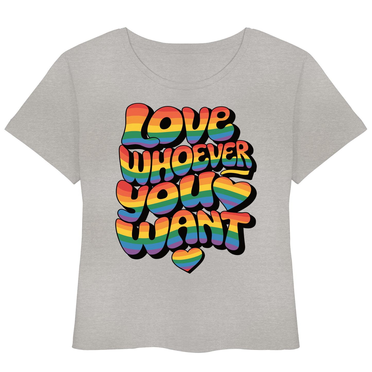 "Love whoever you want" – LGBTQ-Design - Womens Organic Lightweight T-Shirt