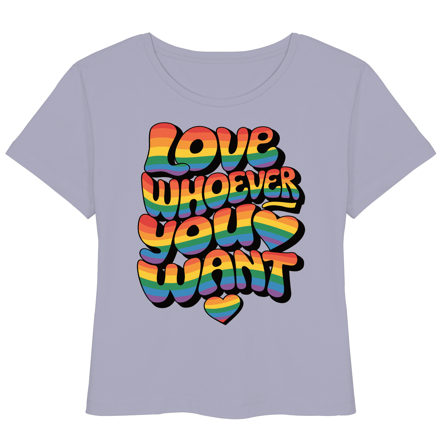 "Love whoever you want" – LGBTQ-Design - Womens Organic Lightweight T-Shirt