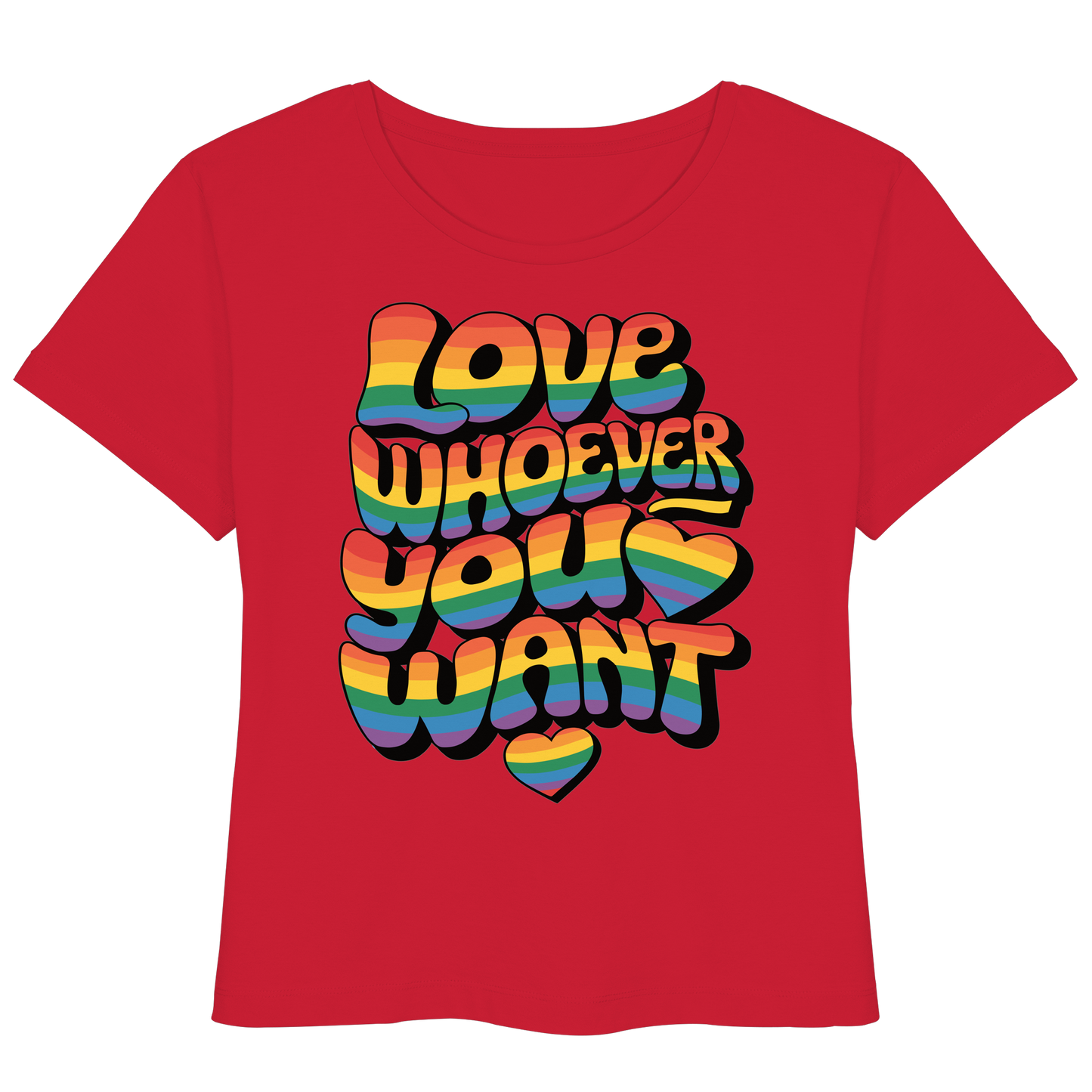 "Love whoever you want" – LGBTQ-Design - Womens Organic Lightweight T-Shirt