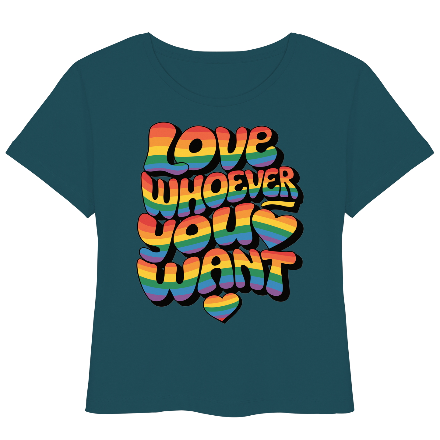 "Love whoever you want" – LGBTQ-Design - Womens Organic Lightweight T-Shirt