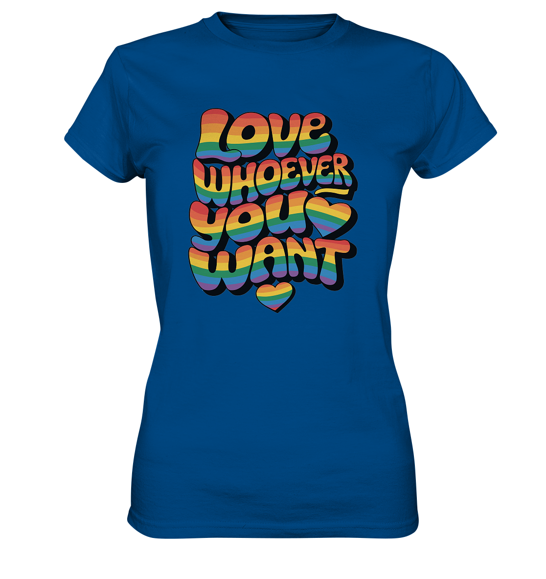 "Love whoever you want" – LGBTQ-Design -  Womens Premium Classic T-Shirt