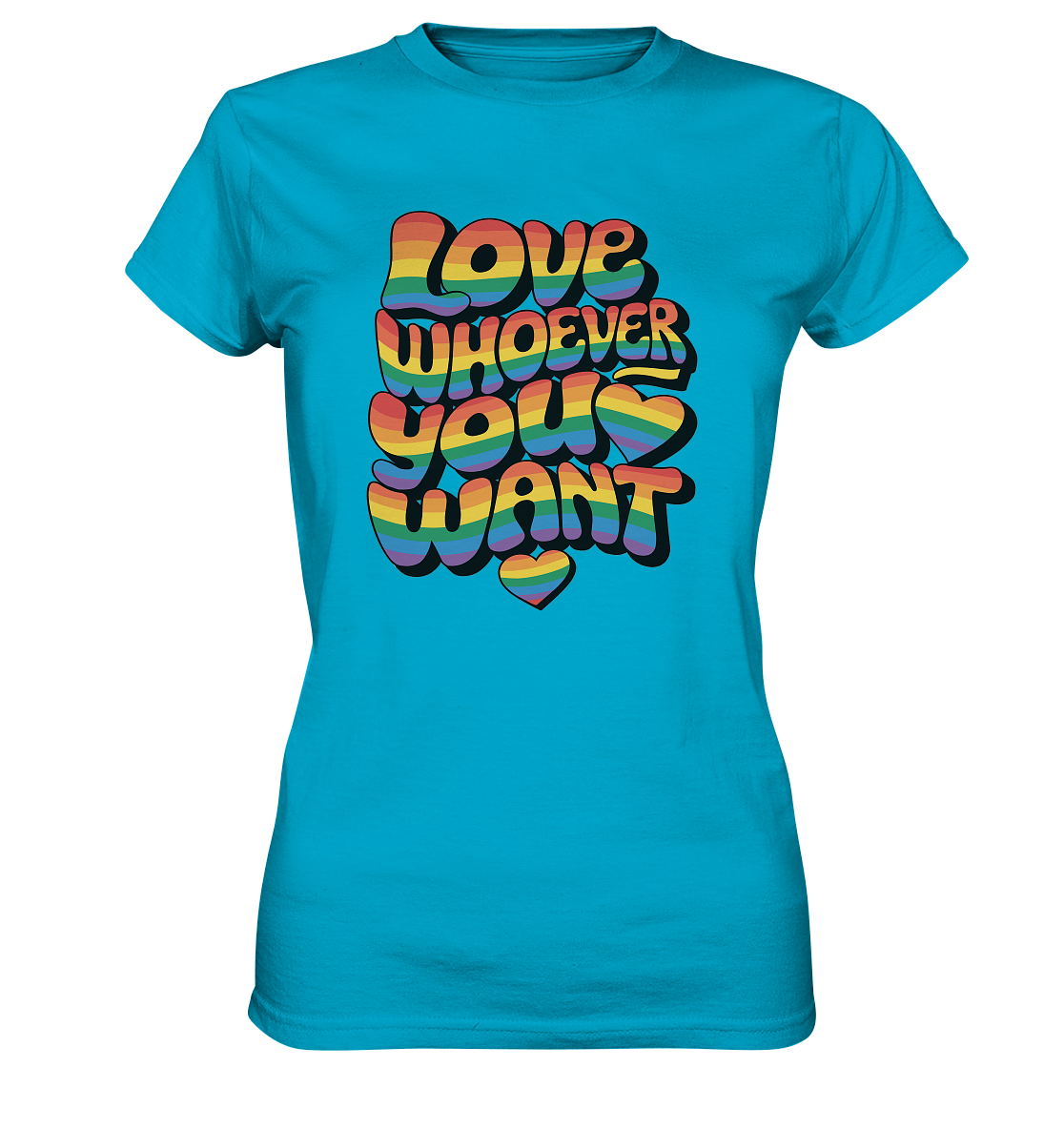 "Love whoever you want" – LGBTQ-Design -  Womens Premium Classic T-Shirt