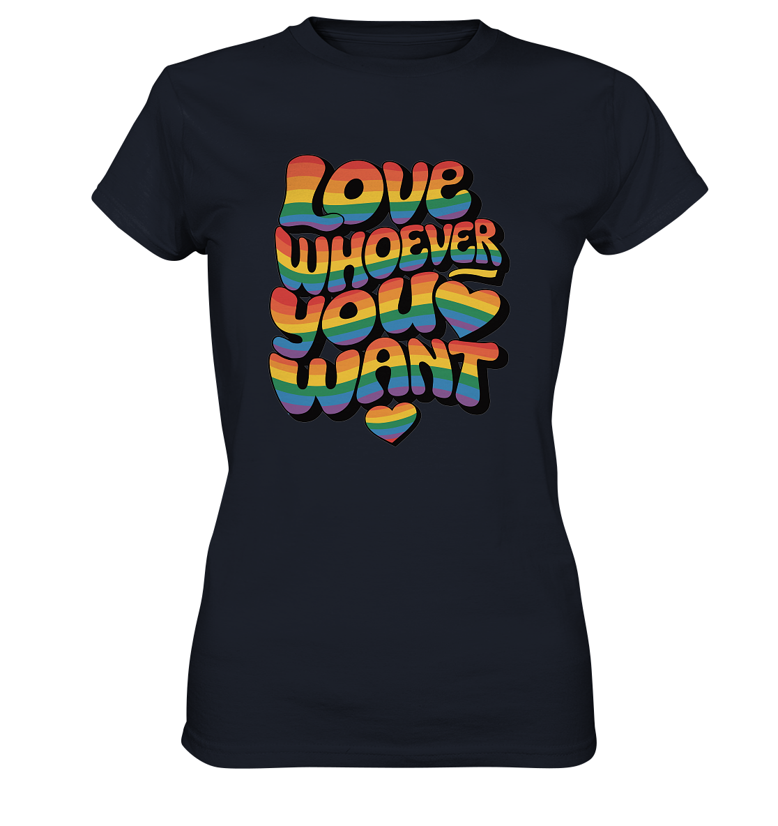 "Love whoever you want" – LGBTQ-Design -  Womens Premium Classic T-Shirt