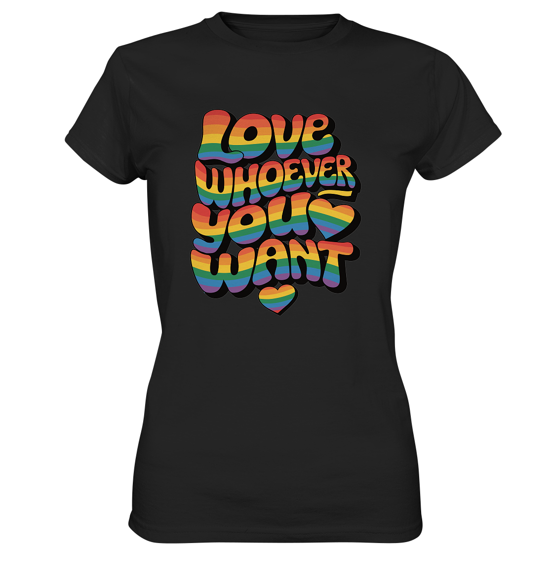 "Love whoever you want" – LGBTQ-Design -  Womens Premium Classic T-Shirt