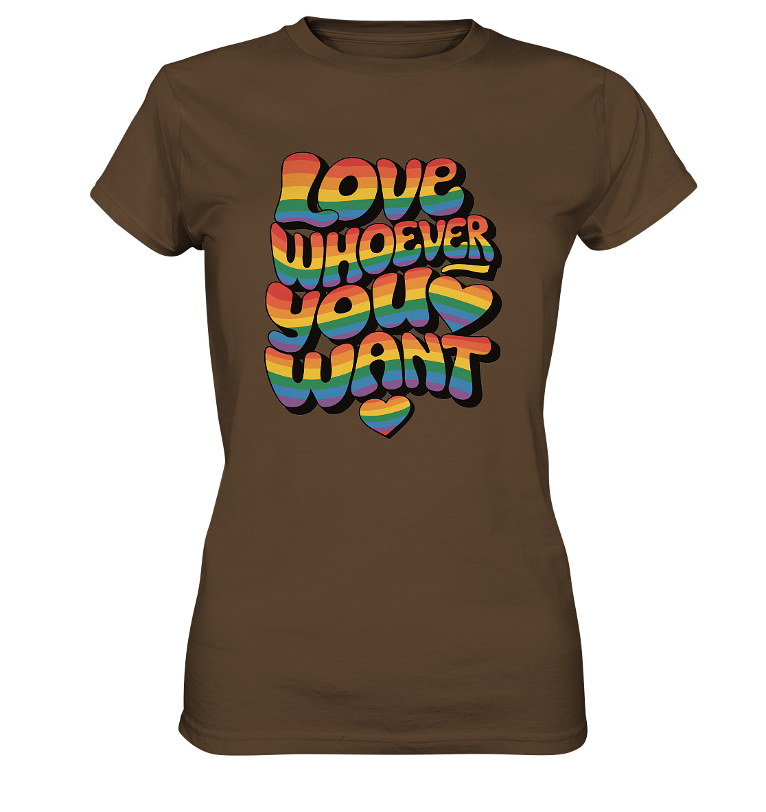 "Love whoever you want" – LGBTQ-Design -  Womens Premium Classic T-Shirt