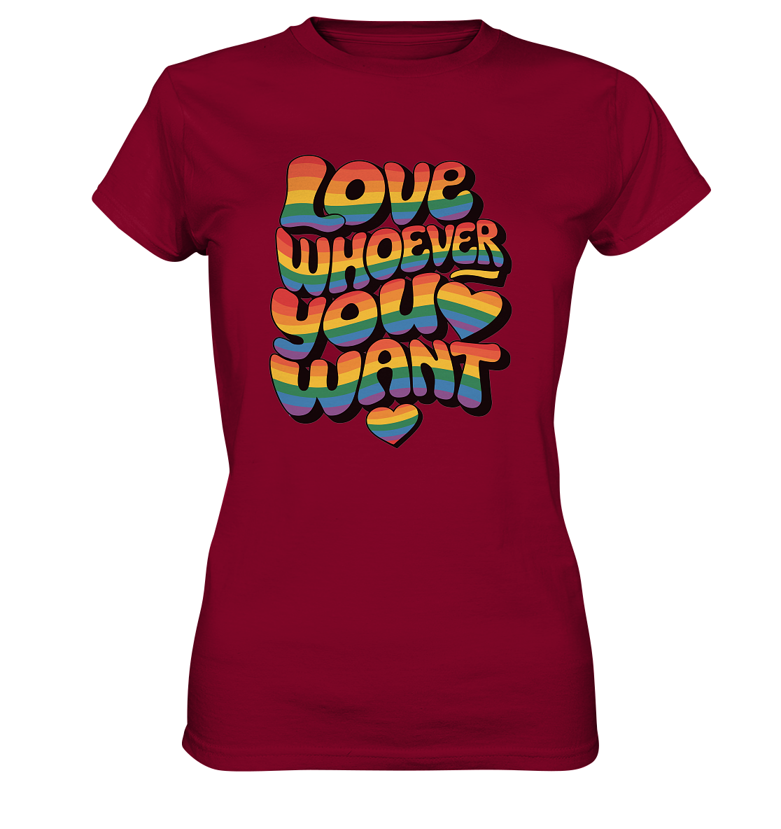 "Love whoever you want" – LGBTQ-Design -  Womens Premium Classic T-Shirt