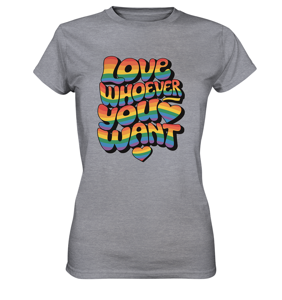 "Love whoever you want" – LGBTQ-Design -  Womens Premium Classic T-Shirt