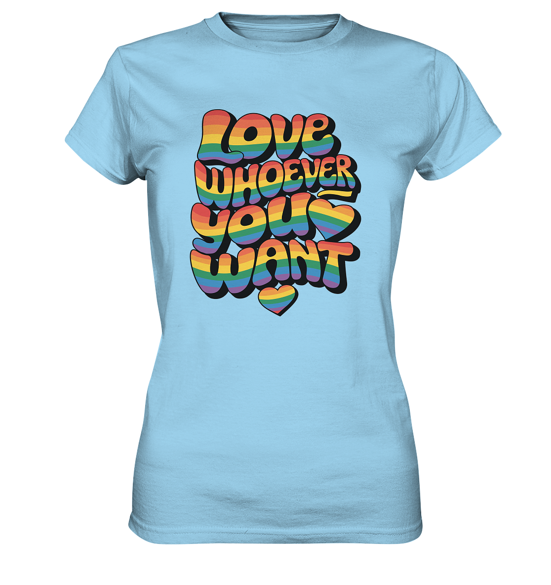 "Love whoever you want" – LGBTQ-Design -  Womens Premium Classic T-Shirt