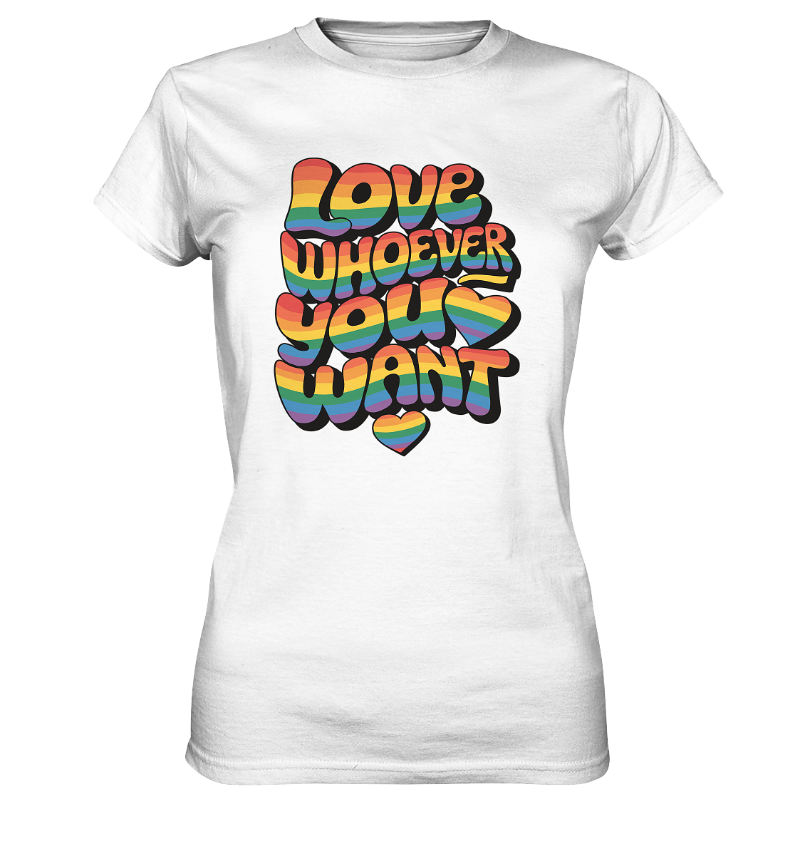 "Love whoever you want" – LGBTQ-Design -  Womens Premium Classic T-Shirt
