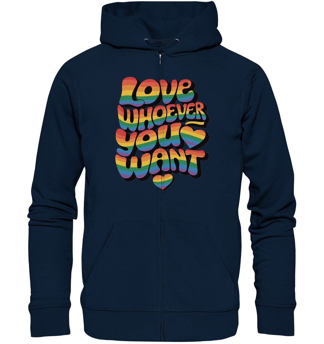 "Love whoever you want" – LGBTQ-Design - Zipper