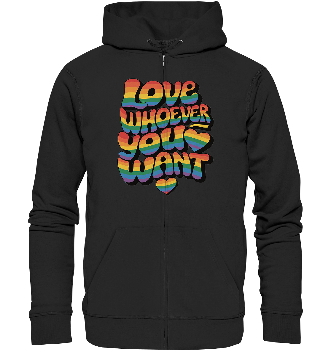 "Love whoever you want" – LGBTQ-Design - Zipper