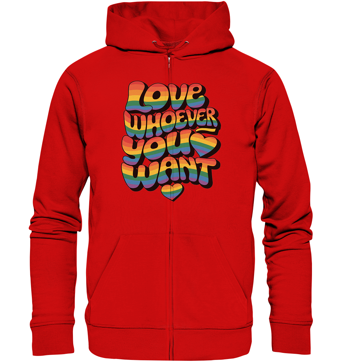 "Love whoever you want" – LGBTQ-Design - Zipper