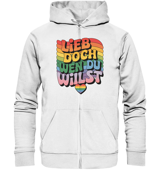 "Lieb doch, wen du willst" – LGBTQ-Design - Zipper