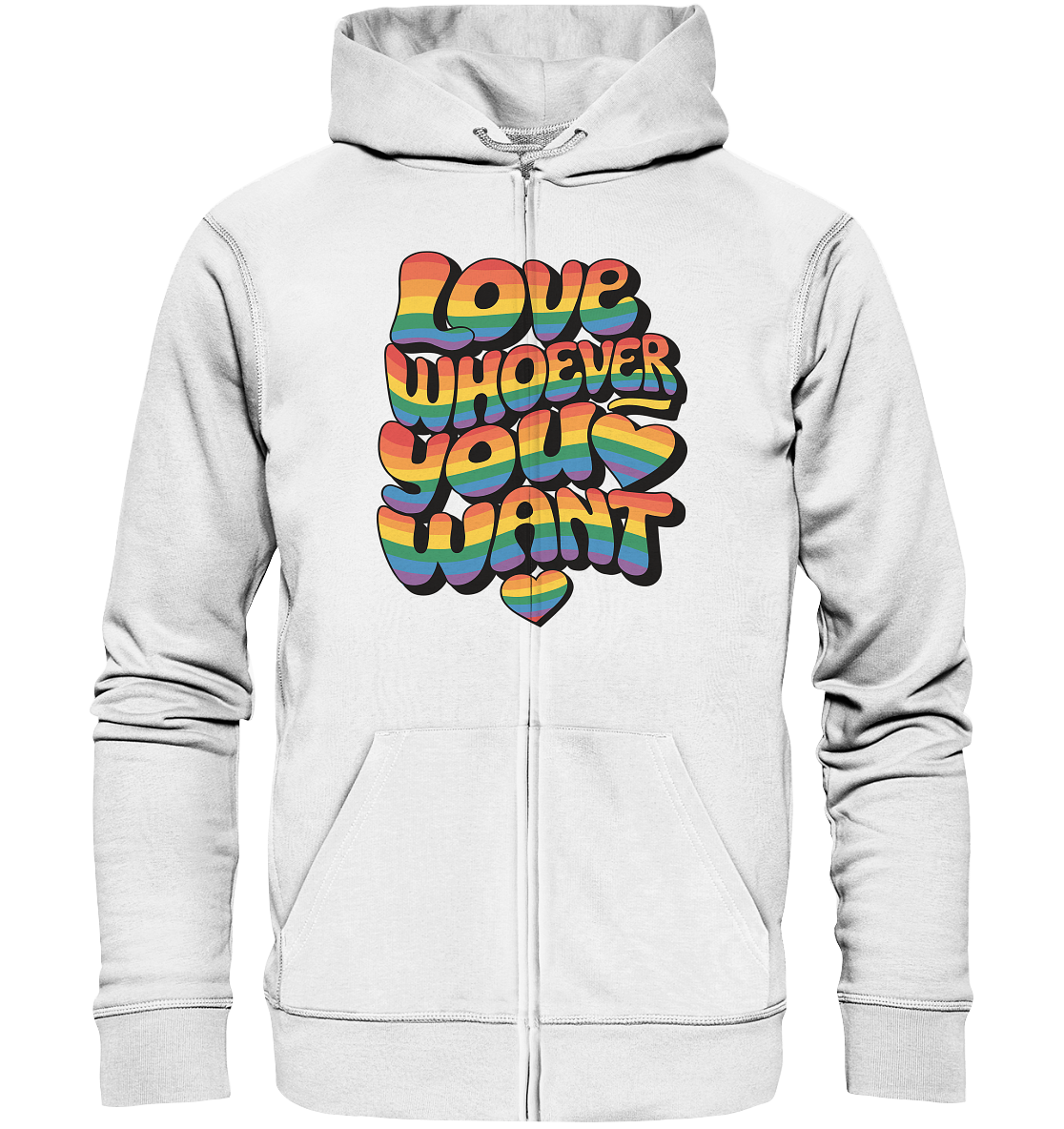 "Love whoever you want" – LGBTQ-Design - Zipper