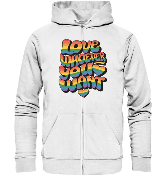 "Love whoever you want" – LGBTQ-Design - Zipper