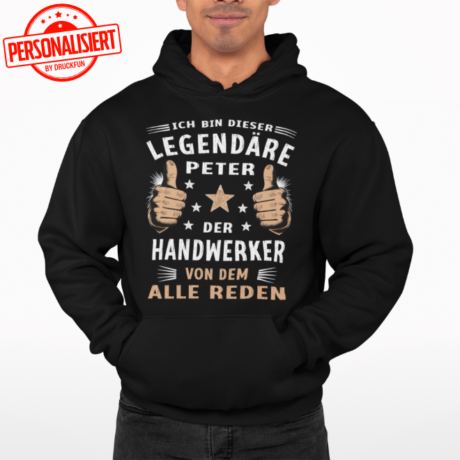 "Ich bin dieser legendäre [Name], der [Beruf/Hobby], von dem alle reden!" - Basic Unisex Hoodie