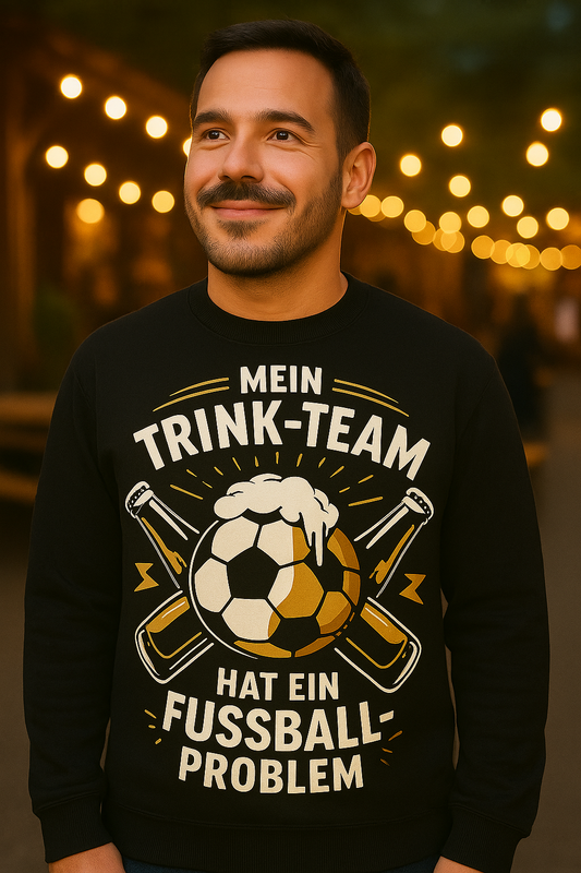 Mein Trink Team hat ein Fußball Problem S003 Premium Organic Sweatshirt