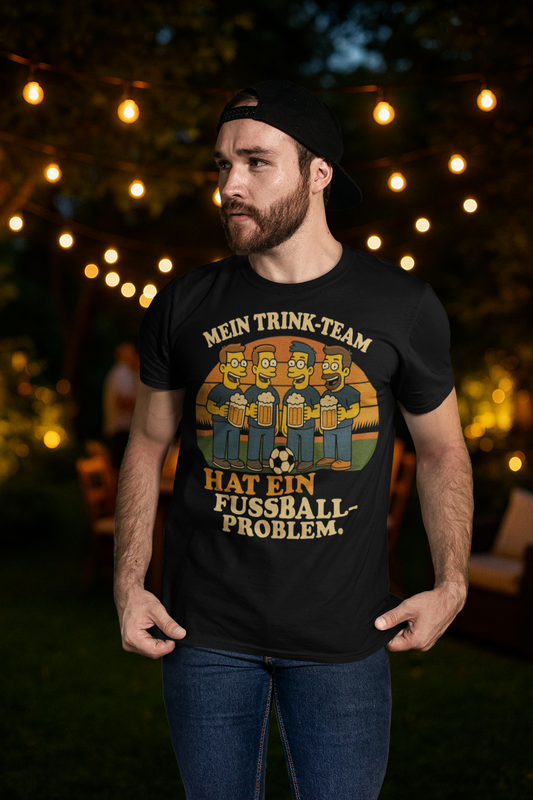 Trinkteam-Shirt„Hat ein Fußball-Problem“ T025 Premium T-Shirt