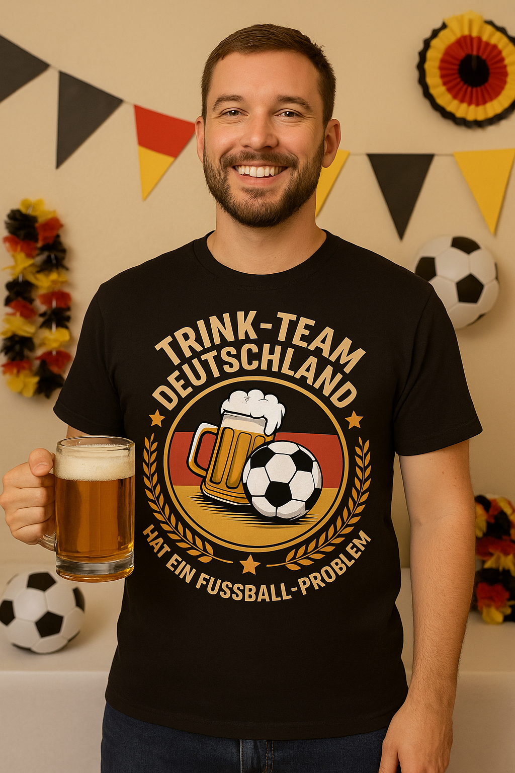 ⚽🍺Trinkteam Deutschland Hat ein Fußball-Problem Premium T-Shirt